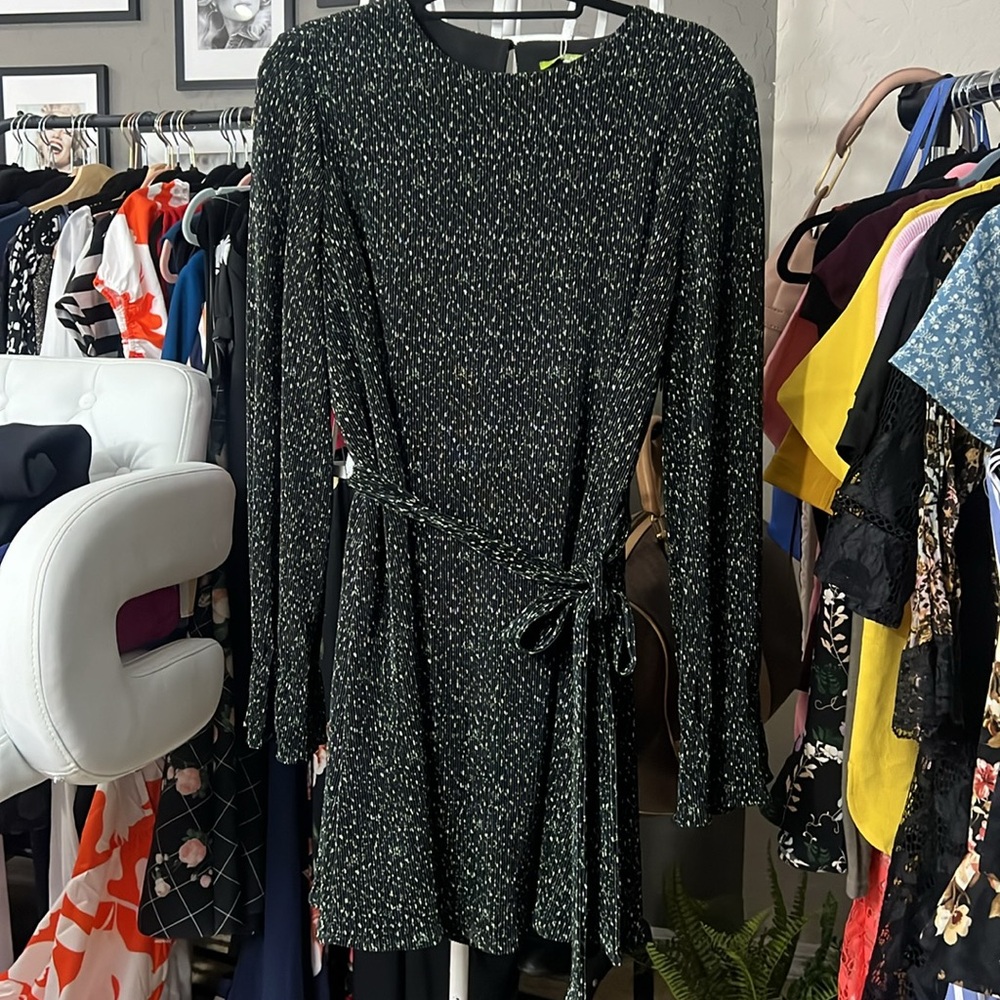 Gianna Bini Women's Green black party Dress Size XL St. Patricks Day Party